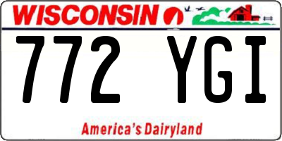 WI license plate 772YGI