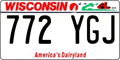 WI license plate 772YGJ