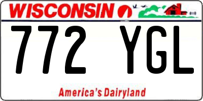 WI license plate 772YGL