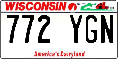WI license plate 772YGN