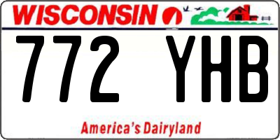 WI license plate 772YHB