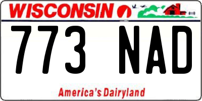 WI license plate 773NAD