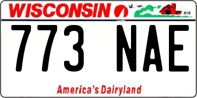 WI license plate 773NAE