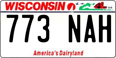 WI license plate 773NAH