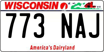 WI license plate 773NAJ