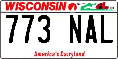 WI license plate 773NAL