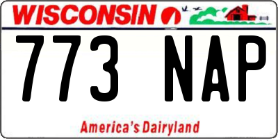 WI license plate 773NAP