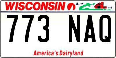 WI license plate 773NAQ