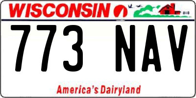 WI license plate 773NAV