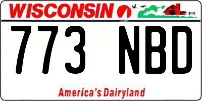 WI license plate 773NBD