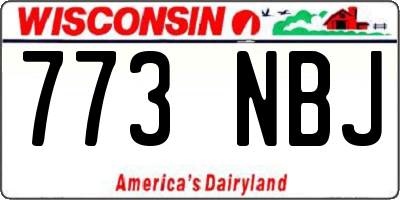 WI license plate 773NBJ