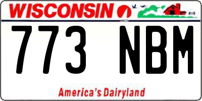 WI license plate 773NBM