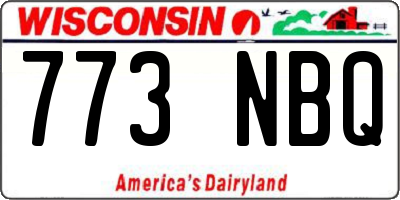 WI license plate 773NBQ