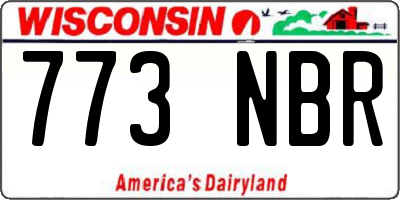 WI license plate 773NBR