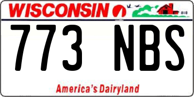 WI license plate 773NBS