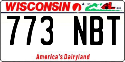WI license plate 773NBT