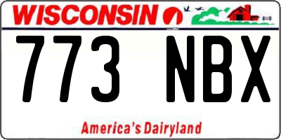 WI license plate 773NBX