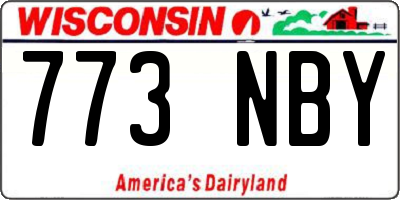 WI license plate 773NBY