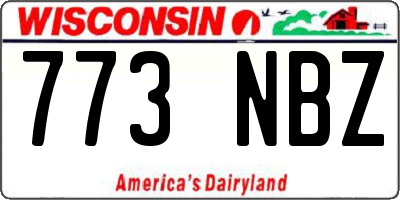 WI license plate 773NBZ