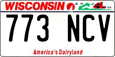 WI license plate 773NCV