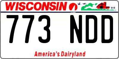 WI license plate 773NDD