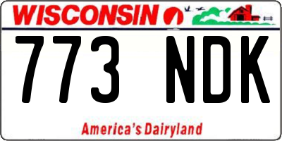 WI license plate 773NDK
