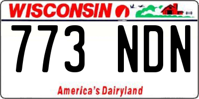 WI license plate 773NDN