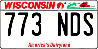 WI license plate 773NDS