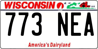 WI license plate 773NEA