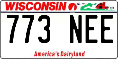 WI license plate 773NEE