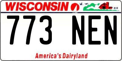 WI license plate 773NEN