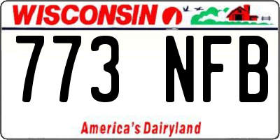 WI license plate 773NFB