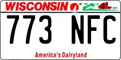 WI license plate 773NFC