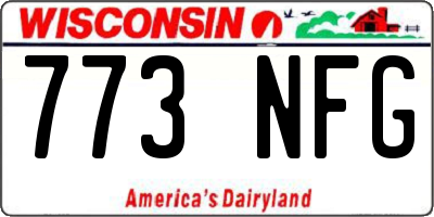 WI license plate 773NFG
