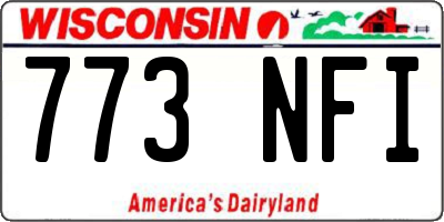 WI license plate 773NFI