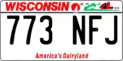 WI license plate 773NFJ