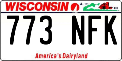 WI license plate 773NFK