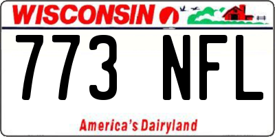 WI license plate 773NFL