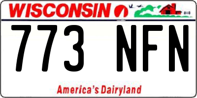 WI license plate 773NFN