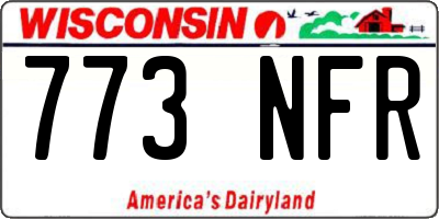 WI license plate 773NFR