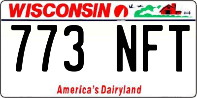 WI license plate 773NFT
