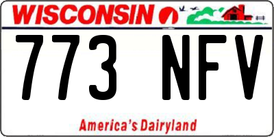 WI license plate 773NFV