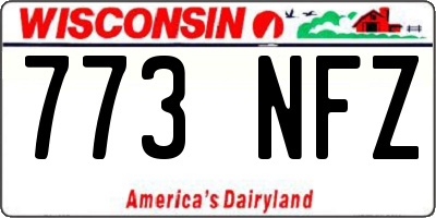 WI license plate 773NFZ
