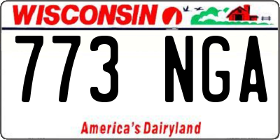 WI license plate 773NGA