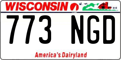 WI license plate 773NGD