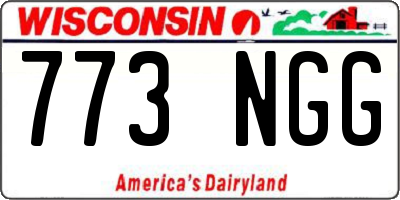 WI license plate 773NGG