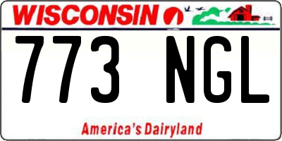 WI license plate 773NGL