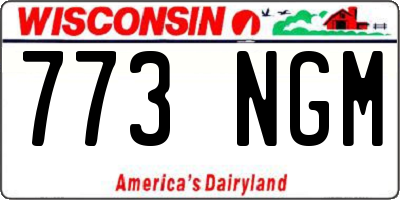 WI license plate 773NGM
