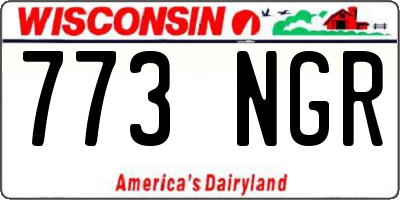 WI license plate 773NGR