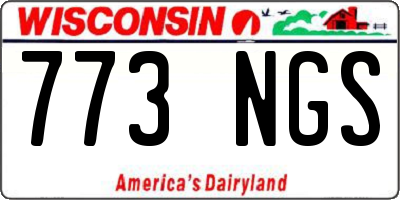 WI license plate 773NGS